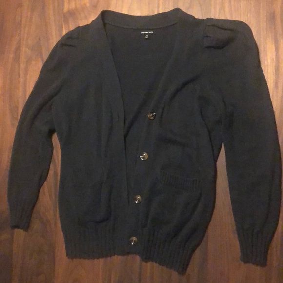 Who What Wear Black Cardigan With Puffy Sleeves - Picture 2 of 6